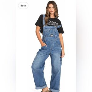 Lana Roux Blue Denim Overalls